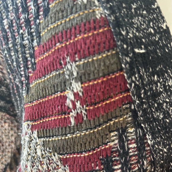Vintage Winona Knits 80’s retro cardigan black burgundy Made in USA size large - Picture 3 of 8